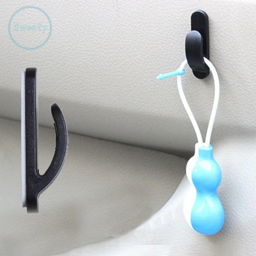 Bộ 2 Móc Treo Đồ Dán Xe Hơi, Xe Tải Màu Đen