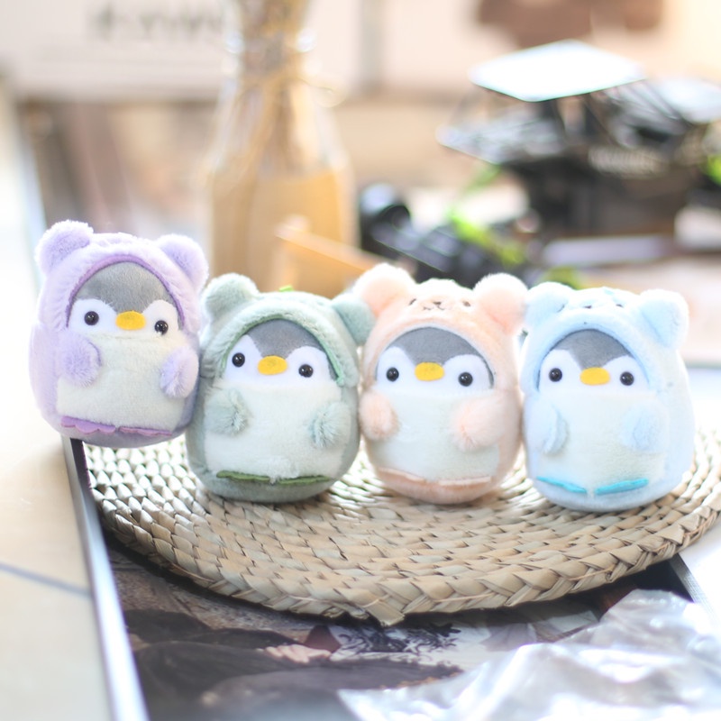 Móc Khóa Hình Thú Nhồi Bông Koupen Chan / Chim Cánh Cụt / Gấu Mặc Đầm Dễ Thương Cho Bé Gái