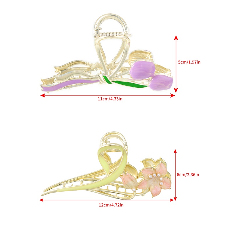 Kẹp Tóc Hoa Tulip Bằng Hợp Kim Thời Trang Cho Nữ
