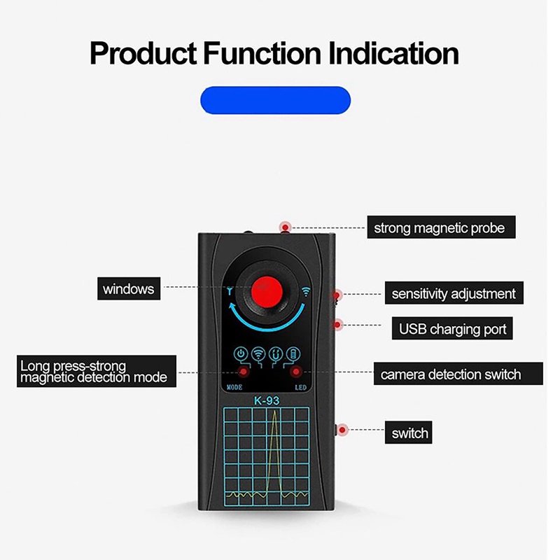 Máy Dò Camara Không Dây Cho Nhiều Mẫu Mã Đa Dạng Màu Đen