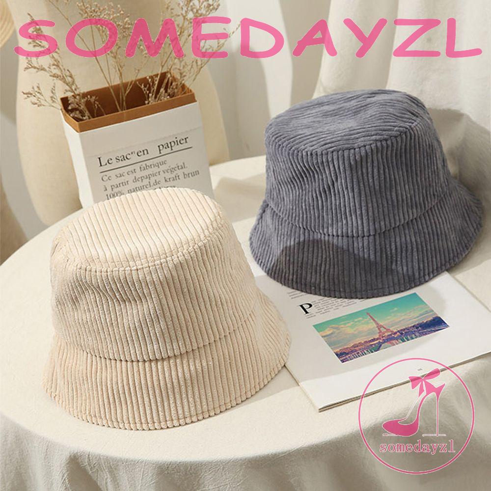 Mũ Bucket Nhung Mềm Màu Trơn Phong Cách Thời Trang Nhật Bản Dành Cho Nữ