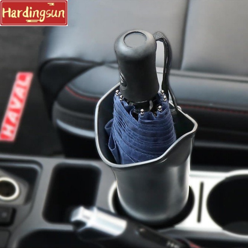 Xô Đựng Dù Bằng Nhựa Màu Đen Đa Năng Kèm Móc Treo Tiện Dụng Cho Xe Hơi