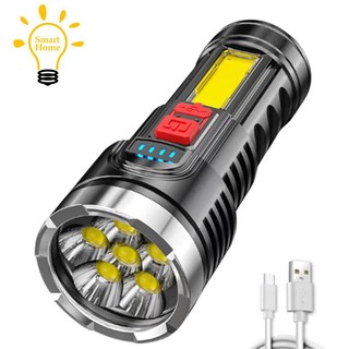 Ultra Powerful LED Torch Light Rechargeable Side Light for Camping