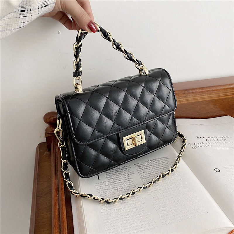 Ielgy Túi Xách messenger Có Dây Xích Đeo Vai Phong Cách Hình Thoi Đa Năng Dành Cho Bạn Nữ