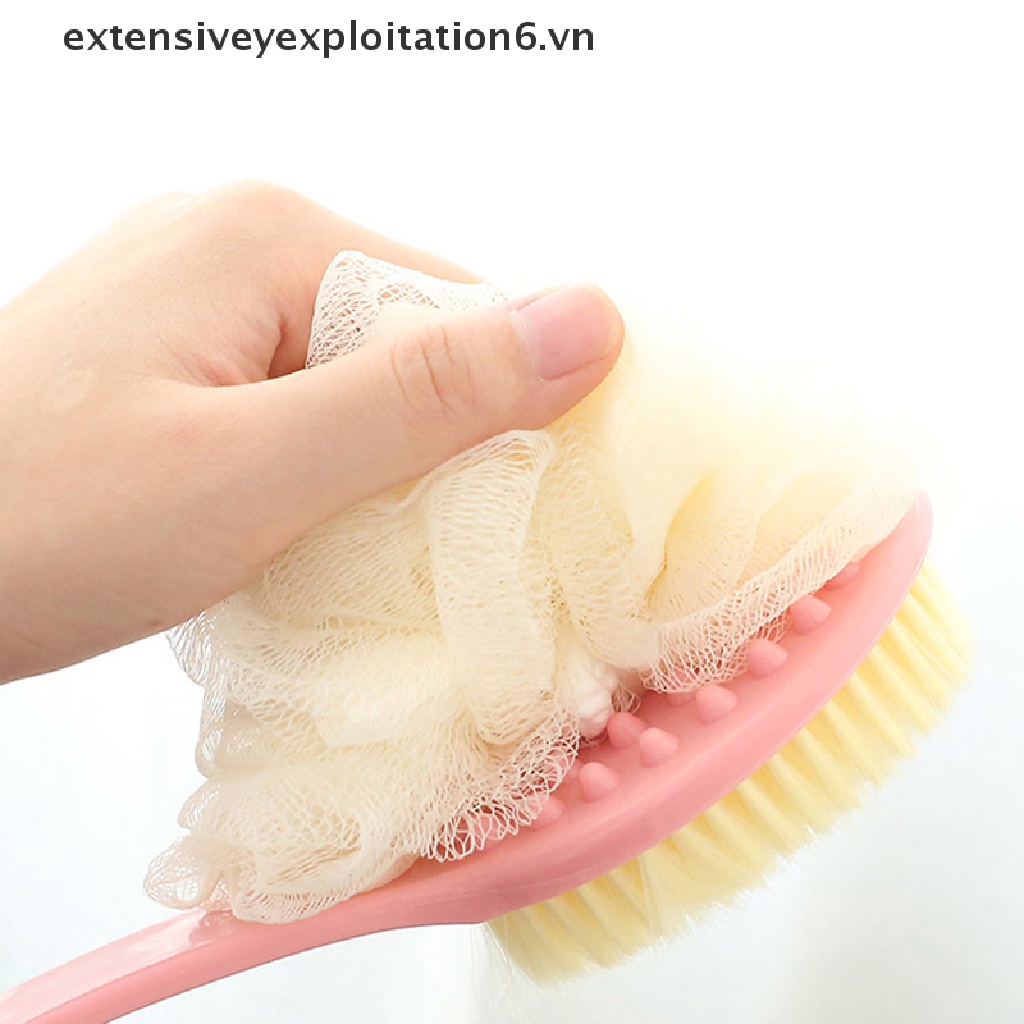 Bàn Chải Chà Lưng Tẩy Tế Bào Chết Toàn Thân Mềm Mại Có Tay Cầm Dài