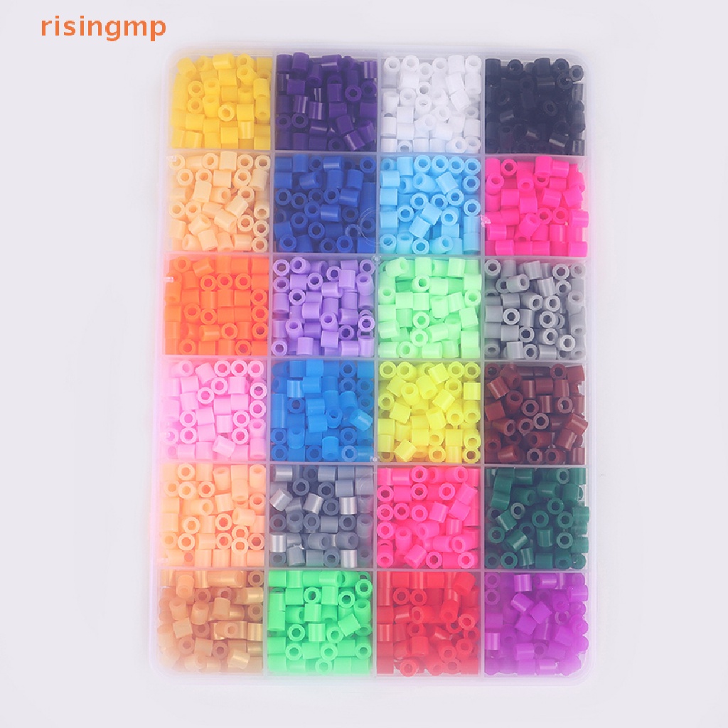 Set 24 Hạt Hama 5mm Tự Làm Đồ Chơi 3D Cho Bé