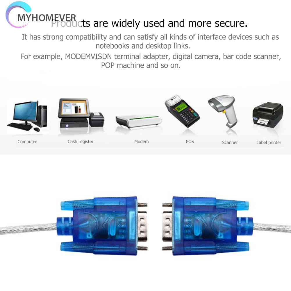 Cáp ChuyểN ĐổI USB Sang RS232 COM DB9 75cm - MàU Xanh Dương Cho Win 7