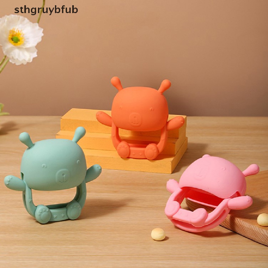 Găng Tay Silicone Chống Rách Hình Gấu Đáng Yêu Cho Bé ​Đồ Chơi Gặm Nướu Mát Xa Chống Cắn Dành Cho Bé