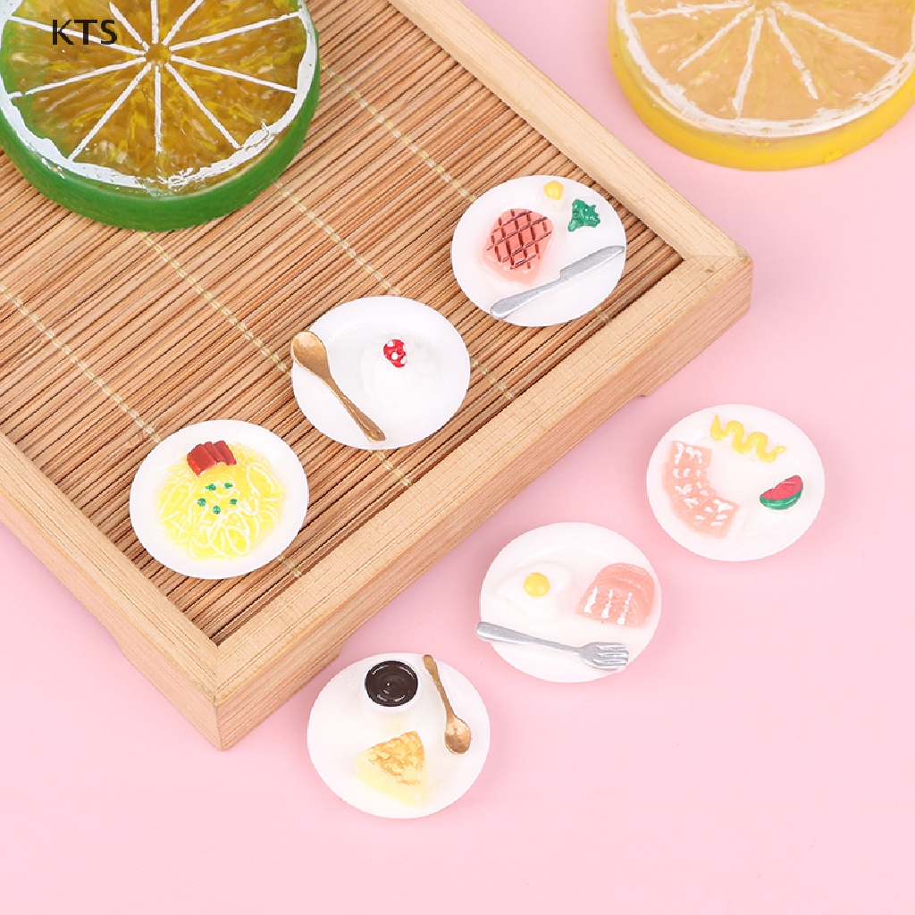 Set 5 Đĩa Kim Loại Đựng Thức Ăn 1: 12 Trang Trí Nhà Búp Bê