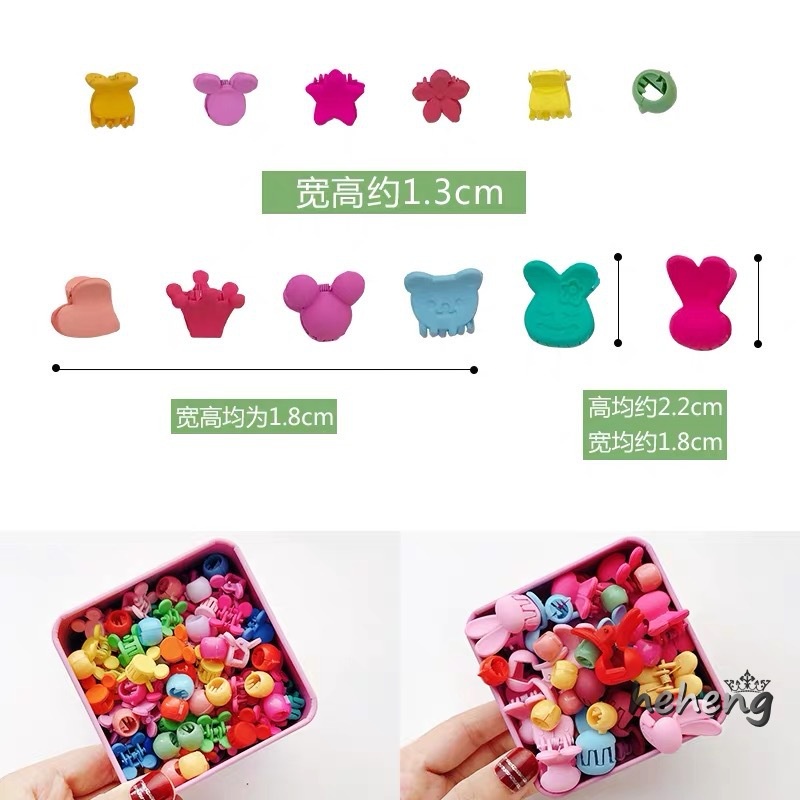 Set 30 Kẹp Tóc Càng Cua Nhỏ Chống Trượt Nhiều Màu Sắc Cho Bé Gái Và Tuổi Teen
