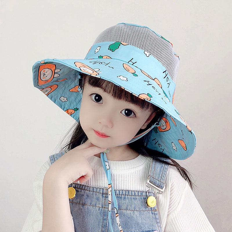 Mũ Tai Bèo Chống Nắng Tia UV Phối Lưới Mỏng Thời Trang Mùa Hè Cho Bé Trai