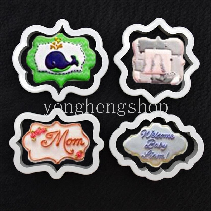 Set 4 Khuôn Làm Bánh Quy / Kẹo Mềm / Sô Cô La Kiểu Dáng Cổ Điển