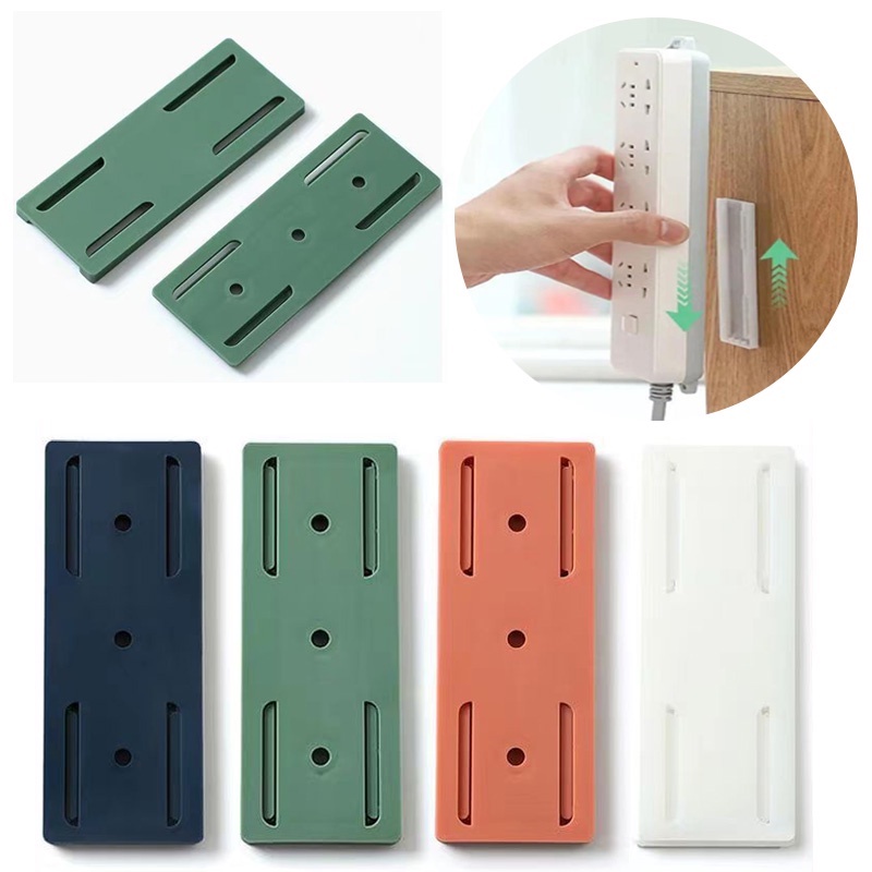 1 Giá Đỡ Cố Định Ổ Cắm Điện Gắn Tường Không Cần Đục Lỗ Thông Dụng