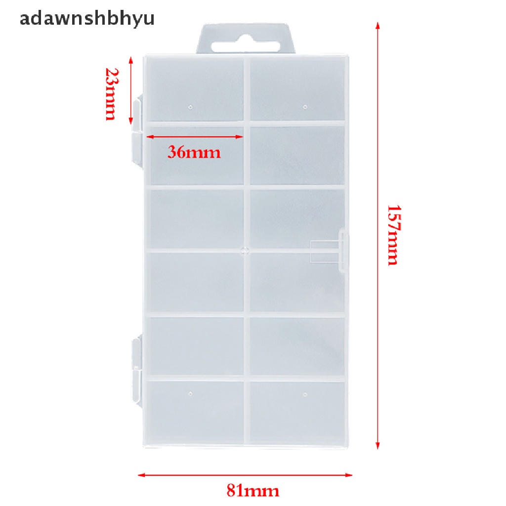 Hộp Nhựa 12 Ngăn Đựng Vật Dụng Trang Trí Móng Tay