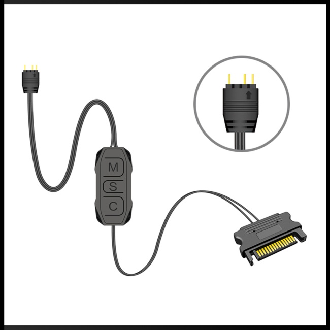 Bộ Điều Khiển Đồng Bộ Mini Zevaret Argb Với Dây Cáp Mở Rộng 5v 3-pin Sang SATA