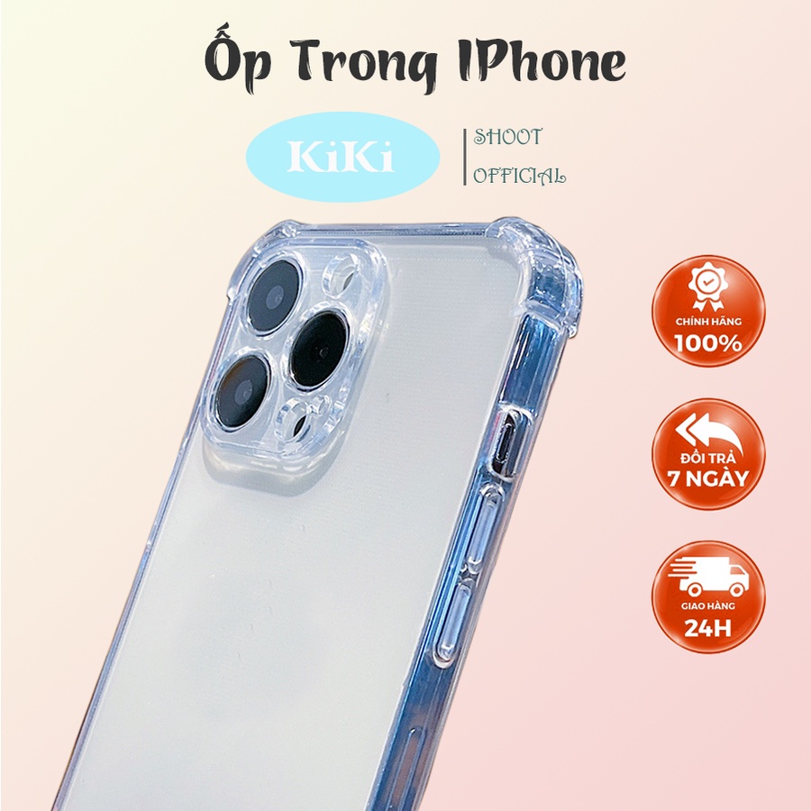 Ốp trong suốt iphone, ốp chống sốc bản Cao Cấp cho IP 6 6s 7 8 Plus SE X XS XS Max 11 12 13 14 Plus Pro Max - KiKi Shoot