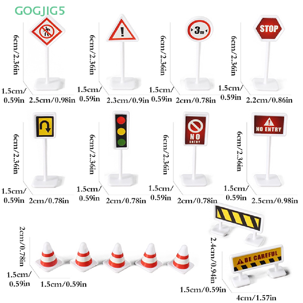 Set 15 Mô Hình Biển Báo Giao Thông Đồ Chơi Giáo Dục Cho Bé Gongjig5