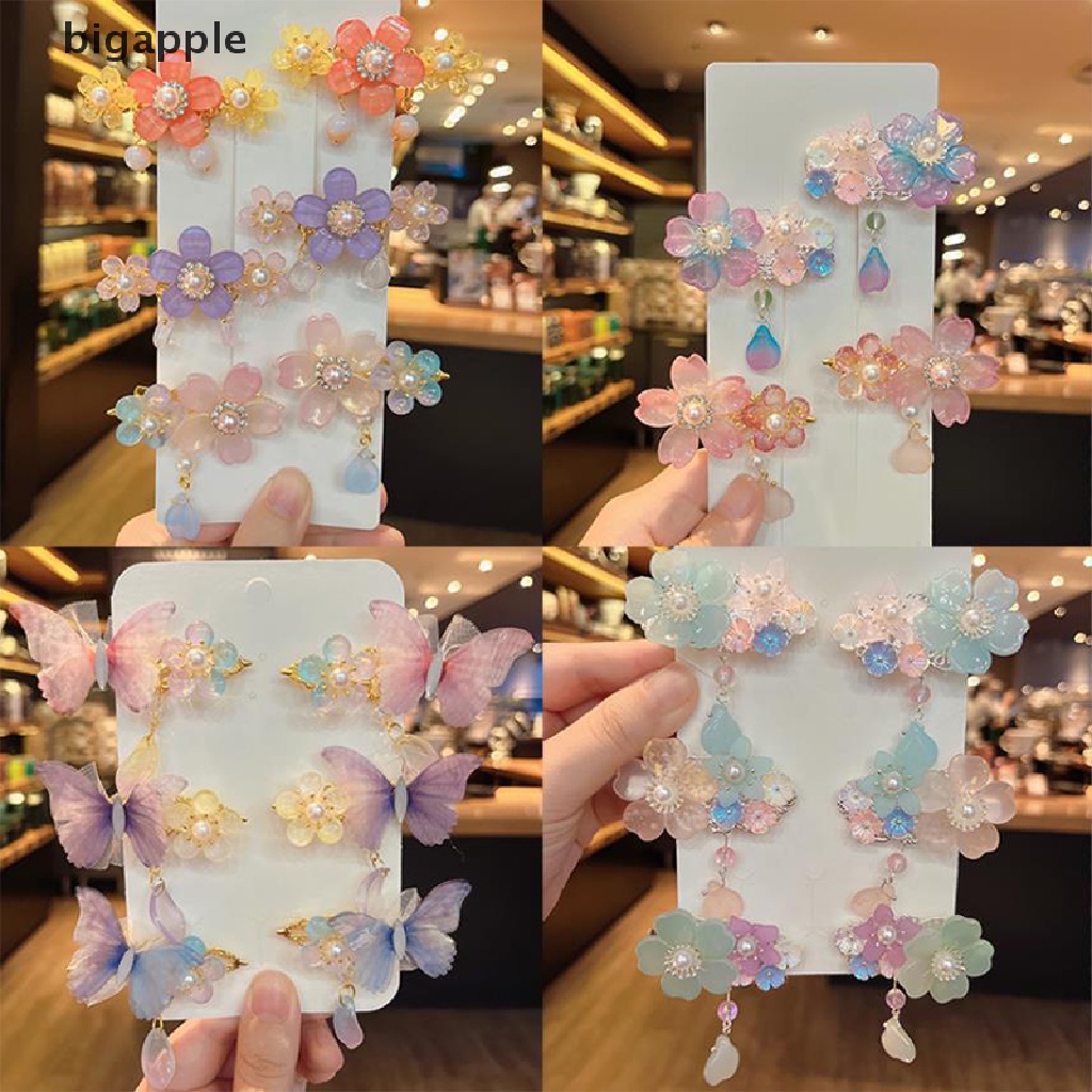 Bigapple 1 Cặp Trâm Cài Tóc Tua Rua Phong Cách Trung Hoa Cổ Điển Thủ Công RDG Dành Cho Bé Gái