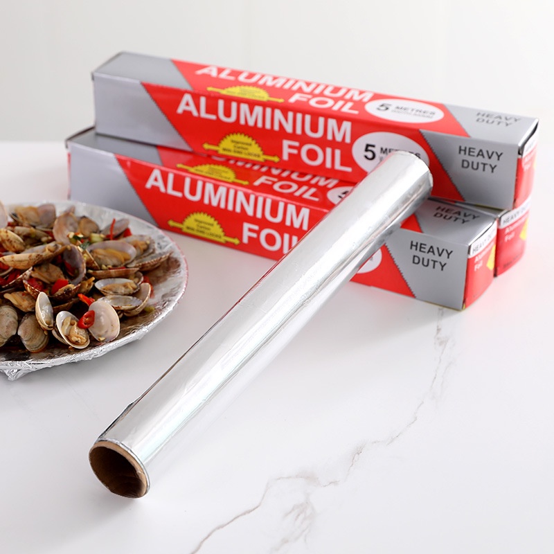 Cuộn Giấy Bạc Nướng Thịt Cá, bánh, bọc lót thực Phẩm dài 5m