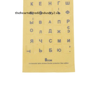 (hot) Russian Transparent Keyboard Stickers Letters for Laptop Notebook Computer PC .