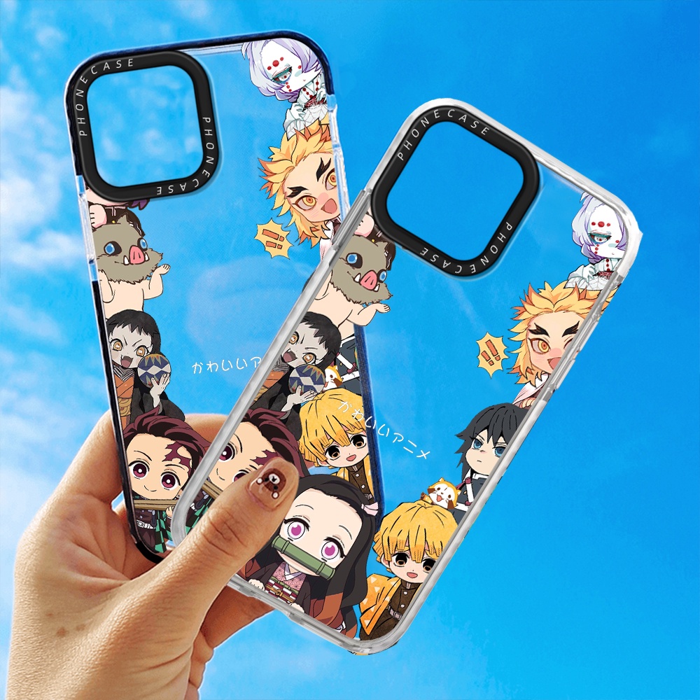 Ốp Điện Thoại Silicon Dày Mềm Hình Anime Demon Slayer Cho iPhone 14 13 12 Mini 11 Pro Max XR X XS 7 8 SE 2020