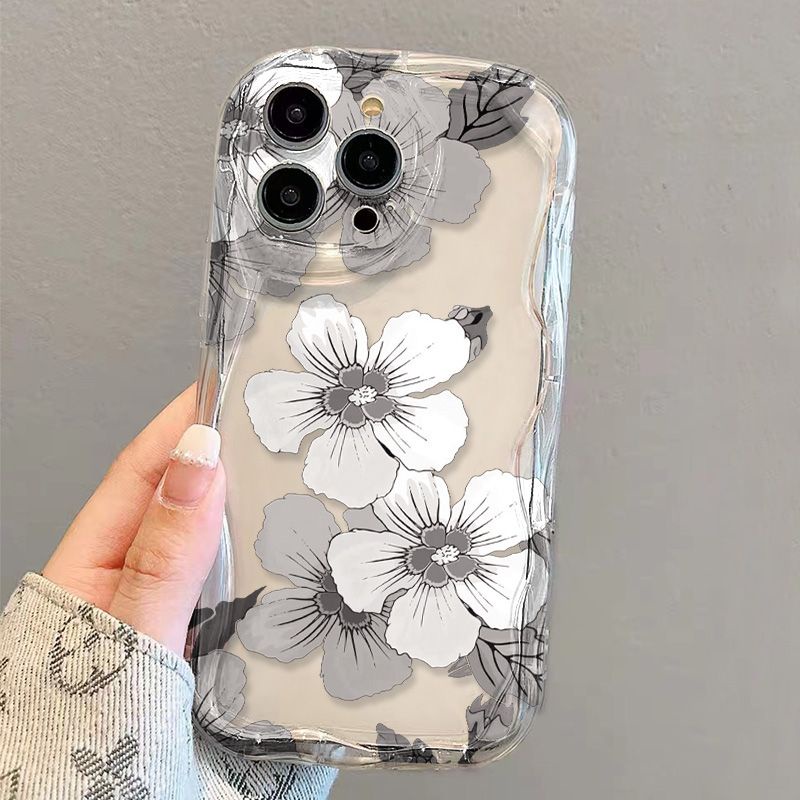 ✅Ốp Điện Thoại Mềm Chống Sốc Họa Tiết Hoa Cho iPhone14 / 13promax 12 / 11 7 / 8p xr / s Zd0