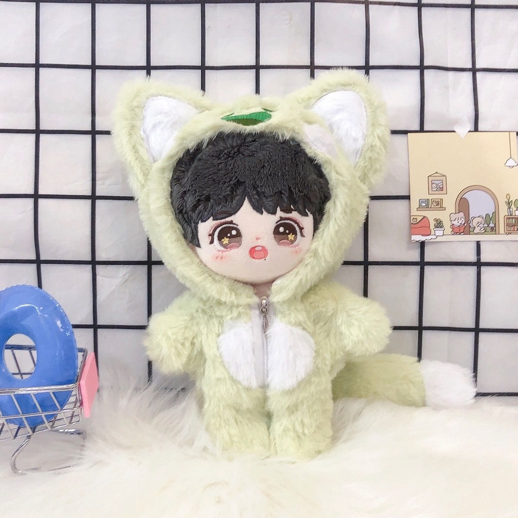 Bộ Đồ Ngủ Áo Liền Quần Vải Cotton 20cm 20cm Thiết Kế Dễ Thương Cho Búp Bê