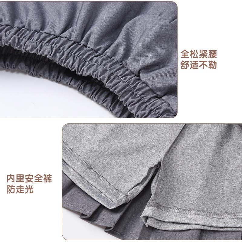 Chân Váy Ngắn Xếp Ly Màu Xám Đen Phong Cách Mới Cho Bé Gái