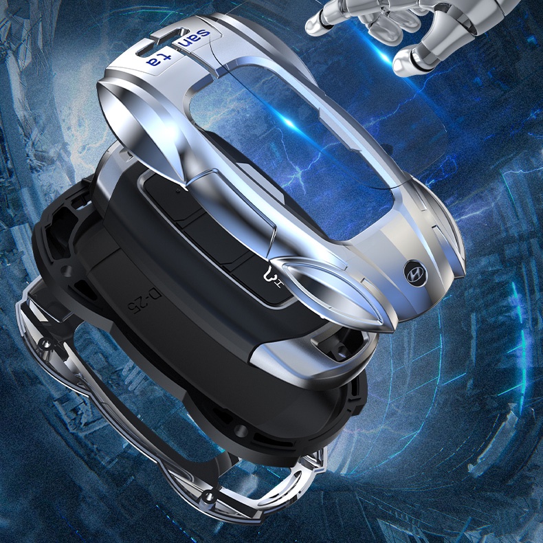 Vỏ Bọc Chìa Khóa Bằng Hợp Kim Kẽm Cho Hyundai Accent 2021 2023 Kona Santafe Elantra 2023