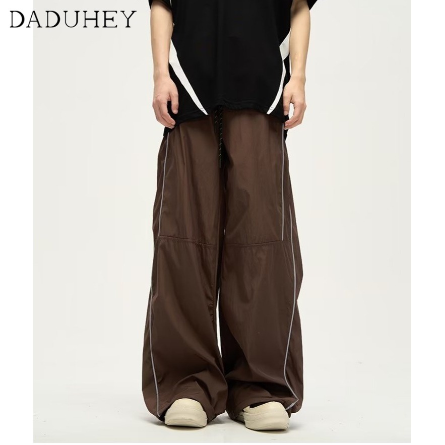Quần dài DADUHEY lưng cao dáng rộng thời trang phong cách đường phố Mỹ cá tính
