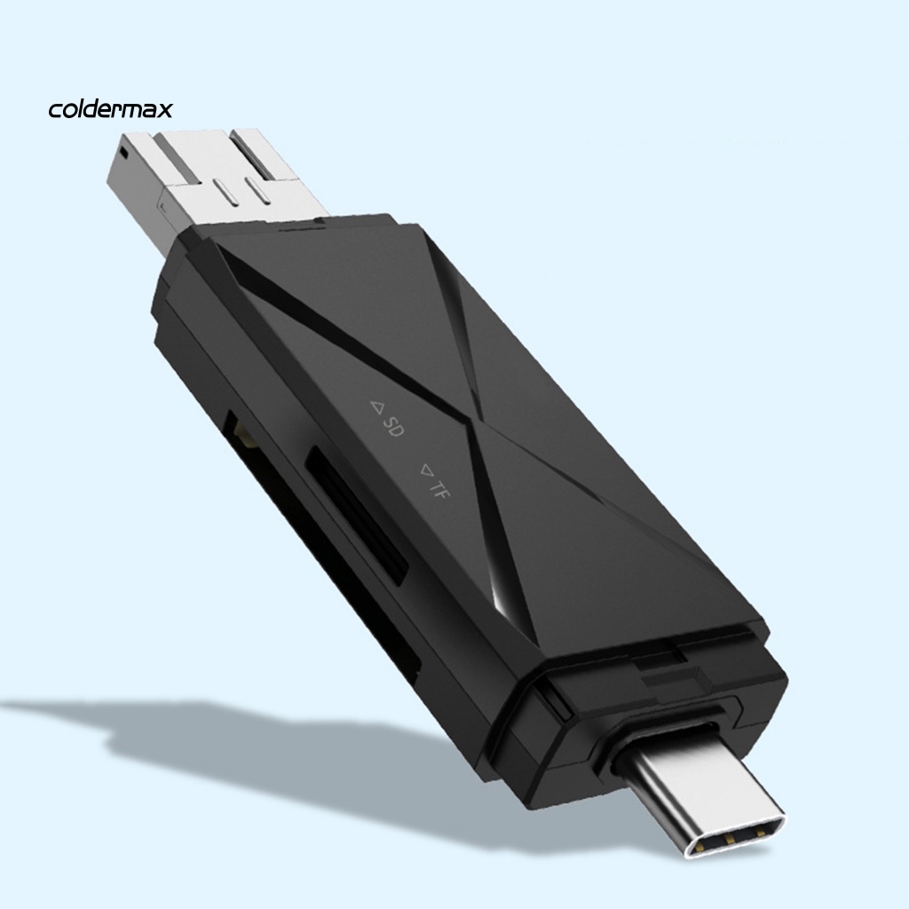 Đầu Đọc Thẻ Nhớ OTG TF Tốc Độ Cao 4 Trong 1 USB 2.0 2 Ngăn Cho Điện Thoại