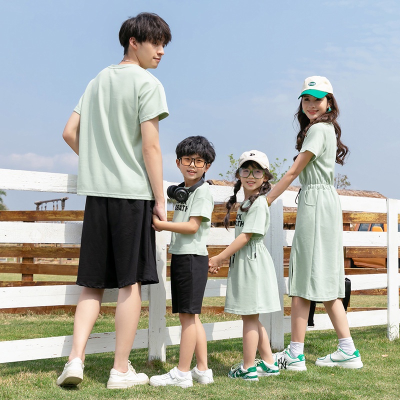 Áo Thun Gia Đình Tay Ngắn Thời Trang Năng Động