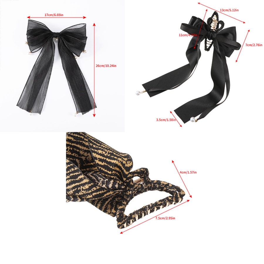 Kẹp Tóc Nơ Lưới Đính Ngọc Trai Nhân Tạo Thời Trang Hàn Quốc