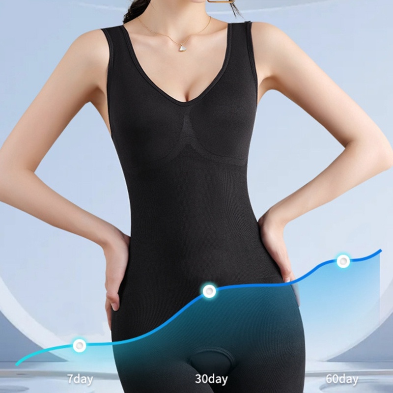 Đai Nịt Bụng Định Hình Toàn Thân Không Đường May Kèm Áo Ngực