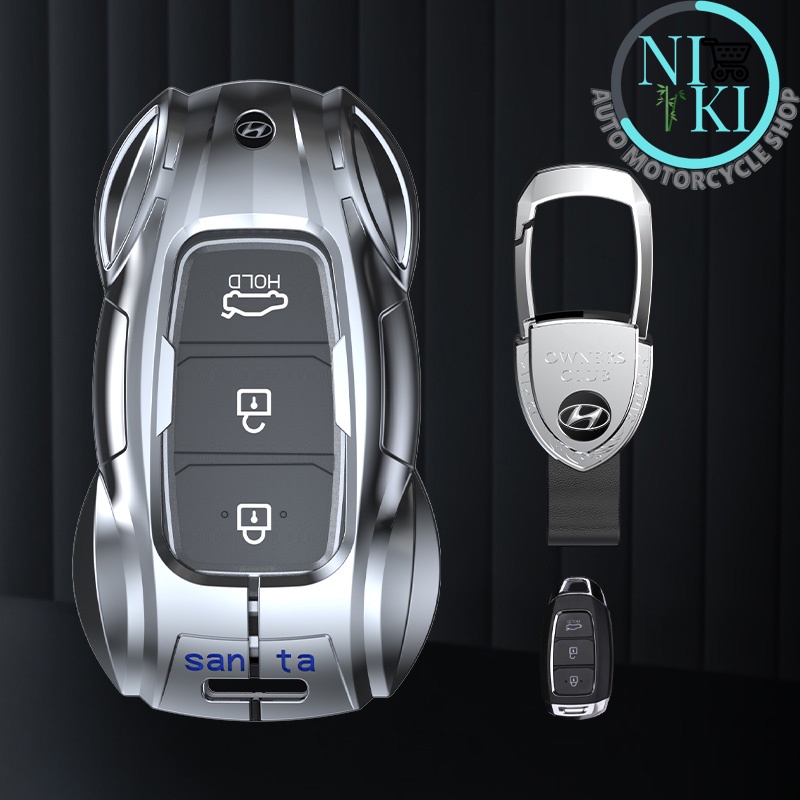 Vỏ Bọc Chìa Khóa Bằng Hợp Kim Kẽm Cho Hyundai Accent 2021 2023 Kona Santafe Elantra 2023