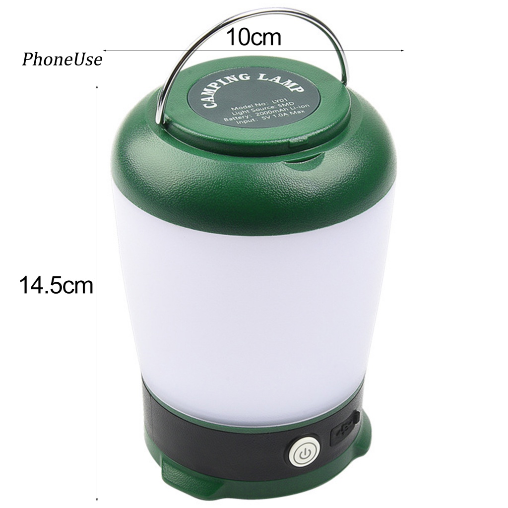 1 Bộ Đèn Cắm Trại Cầm Tay Độ Sáng Cao Chống Nước Đa Chế Độ Có Thể Sạc Lại Bằng Cổng USB Cho Hoạt Động Ngoài Trời