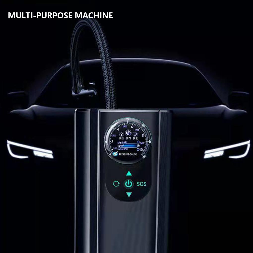 Máy Bơm Lốp Xe Hơi Kỹ Thuật Số Có Dây Cầm Tay Màn Hình LCD