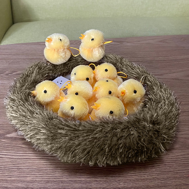 Thú Nhồi Bông Hình Gà Con Dễ Thương Cho Bé