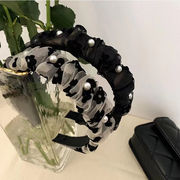 Băng Đô Dạng Lưới Đính Ngọc Trai Thời Trang Mùa Hè