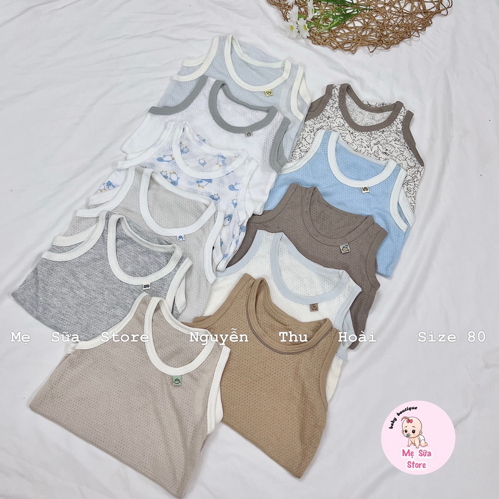 Bodychip sát nách, hai dây thông hơi thoáng khí cho bé trai bé gái