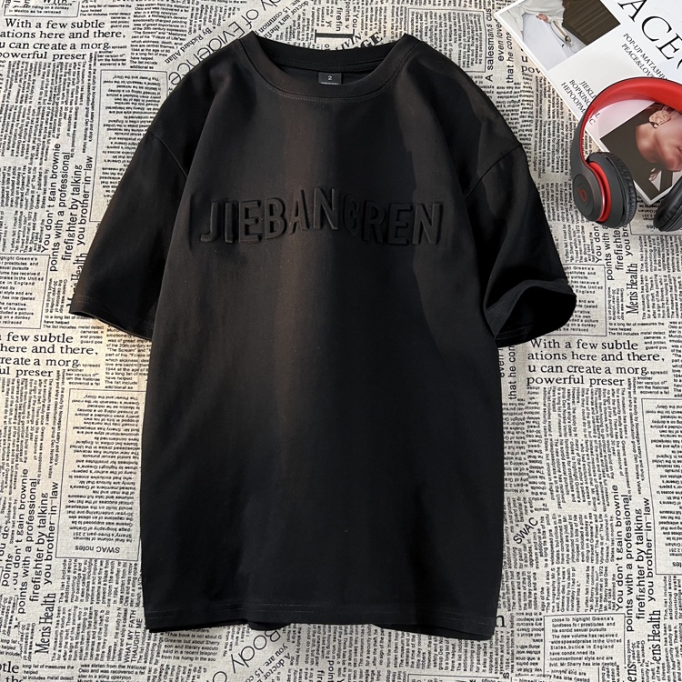 Áo Thun Cặp Cổ Tròn In Chữ Foam 2023