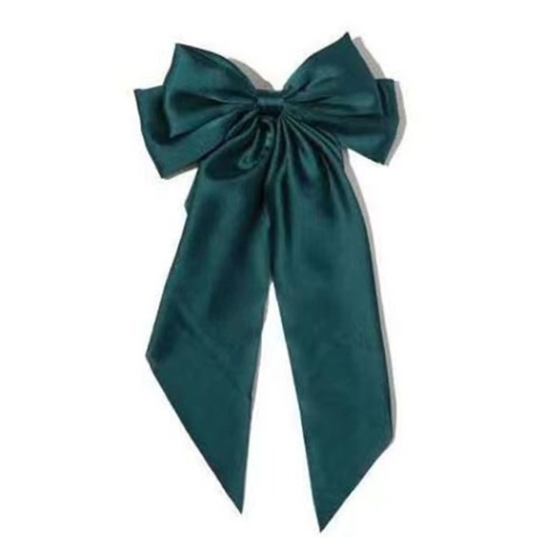 Kẹp Tóc Nơ Dài Vải Satin Cỡ Lớn Nhiều Lớp Dễ Thương Thời Trang Cho Bạn Gái