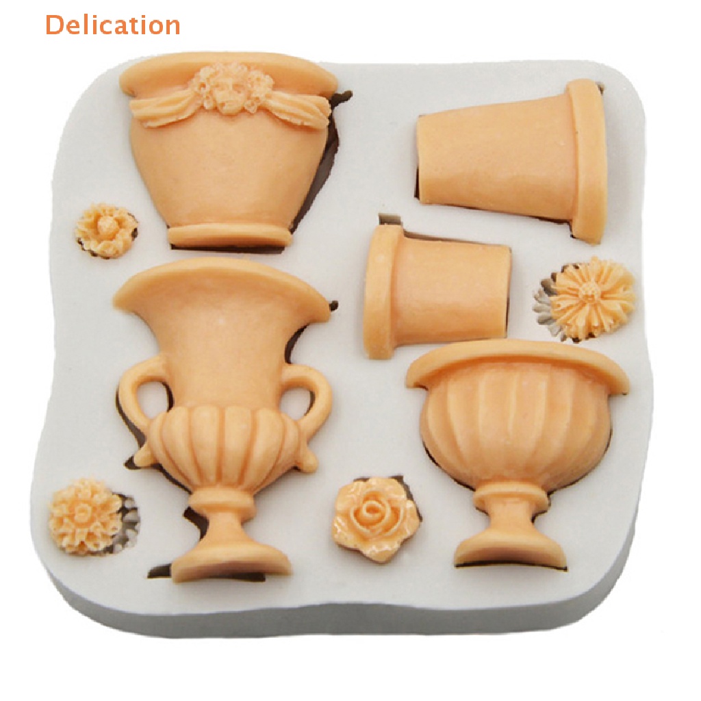 Khuôn Silicone Tạo Hình Chậu Hoa / Bánh Kẹo / Socola Tiện Dụng