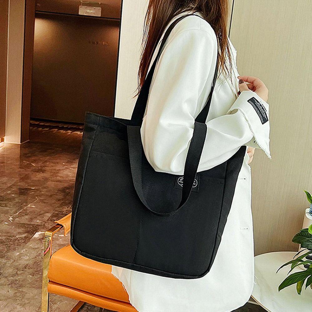 BEBETTERM Túi Tote Đeo Vai Vải Canvas Cỡ Lớn Thiết Kế Dễ Thương Cho Nữ