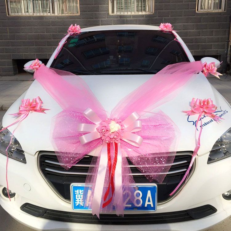 Bộ Hoa Hồng Giả Dùng Trang Trí Xe Hơi Đám Cưới