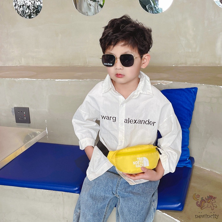 Túi Đeo Chéo Ngực In Chữ Thời Trang Hàn Quốc Cho Bé