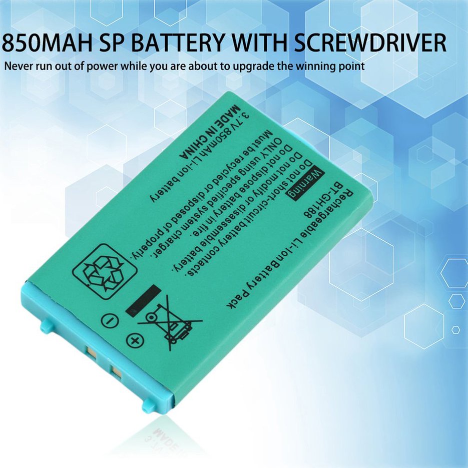 ✱BEST✱ 3.7V 850 mAh Rechargeable Battery for Nintend for Game Boy Advance SP Systems