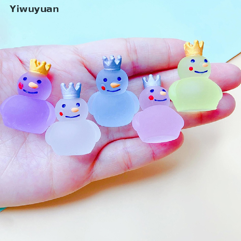 < Yiwuyuan > Bộ 3 Vương Miện Nữ Hoàng Tuyết Dạ Quang Mini Trang Trí Xe Hơi DIY Bán Chạy