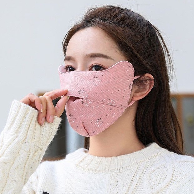 Khẩu Trang cotton 3 Lớp Dày Dặn Thoáng Khí Chống Nắng Và Gió Thời Trang Thu Đông Có Thể Giặt Được Cho Nam Và Nữ
