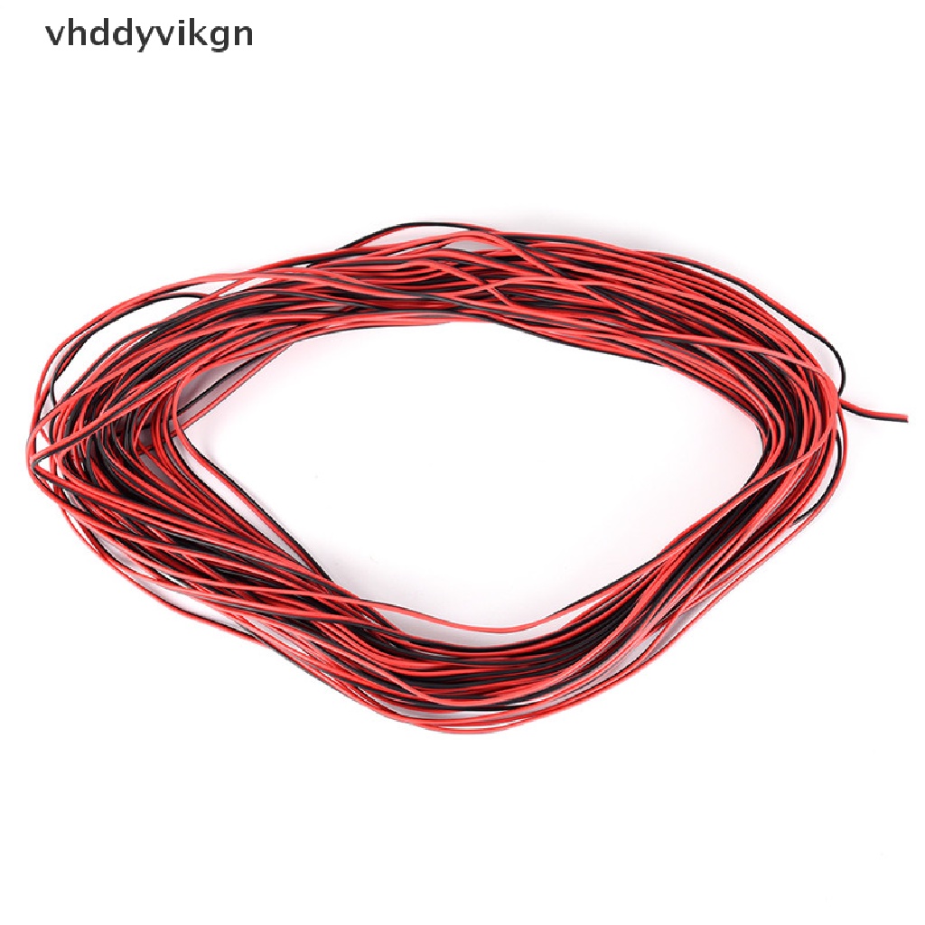 Dây Cáp Nối Đèn Led / Xe Hơi / Xe Máy 2Pin 10m Màu Đỏ / Đen Chất Lượng Cao